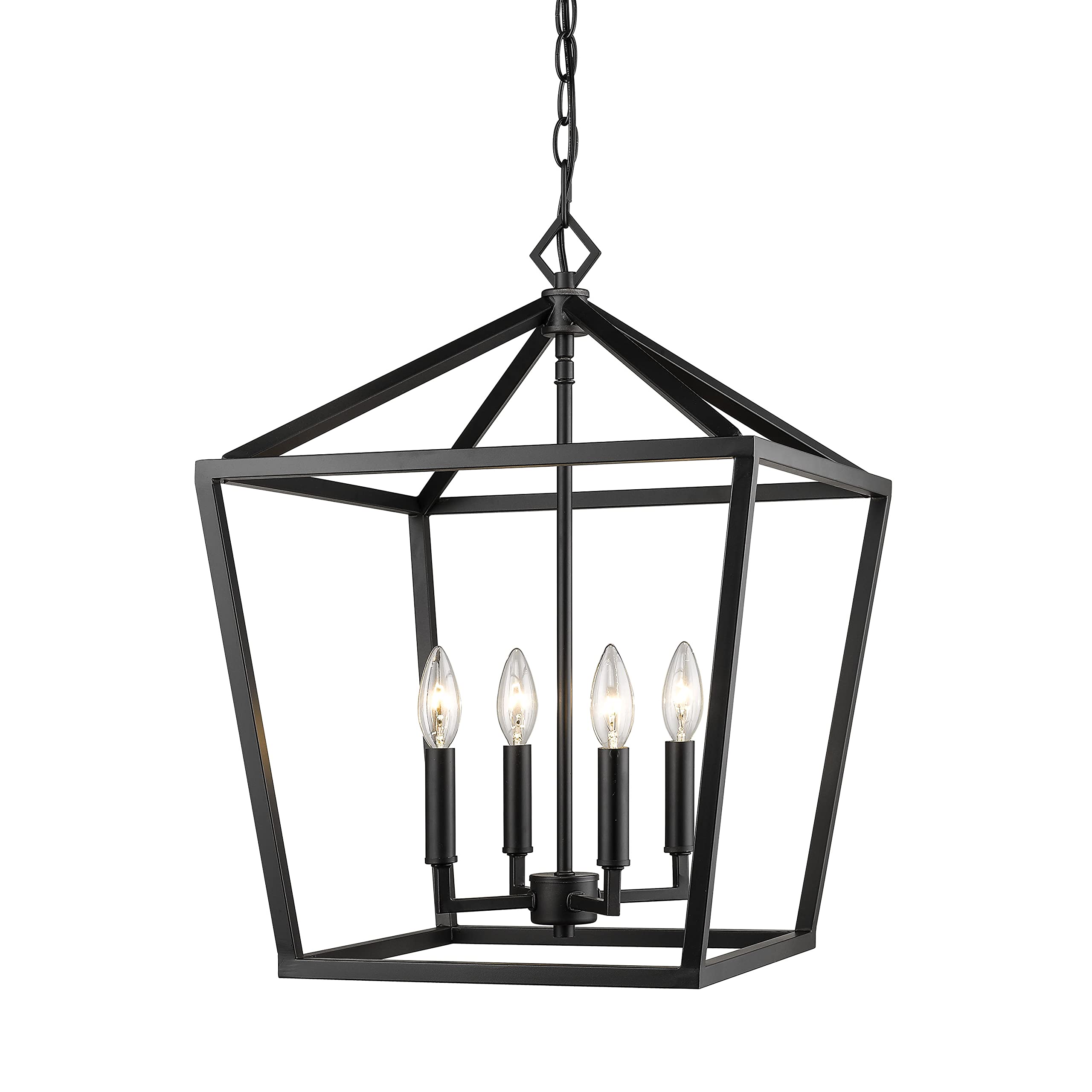 ML Lighting 3244-MB Four Light Pendant, Black - Amazon.com